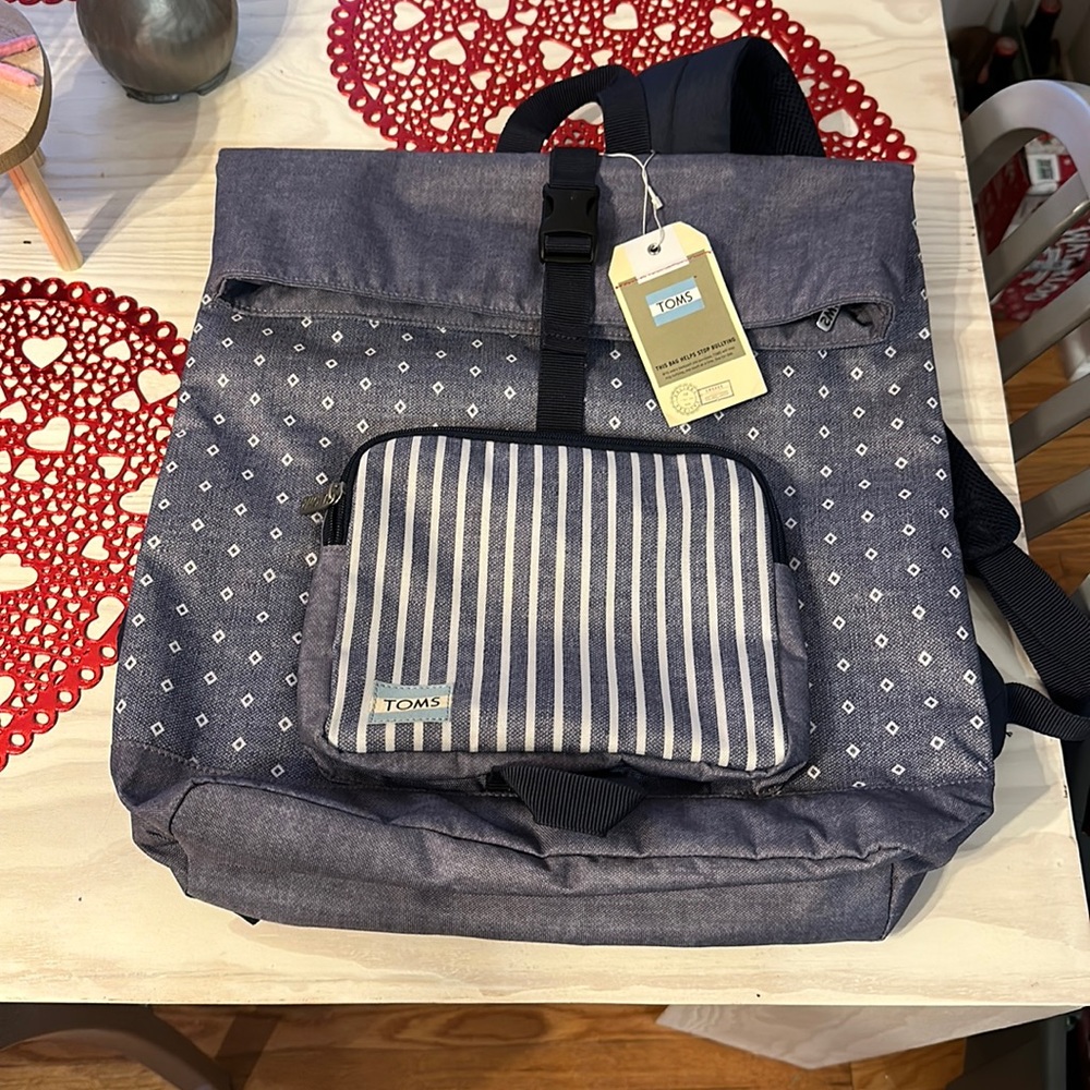 Chm Diamond Stripe Printed Backpack